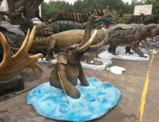 Animatronic Half-Mastodon, Dimensions Approx. Height 1.4m, Length 1.5m, Gross Weight 96kg.