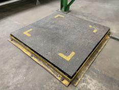 Loadcell Weighing Scales, approx. 1.5m x 1.5m, with Avery Weigh-Tronix ZM305 1500kg max. stainless