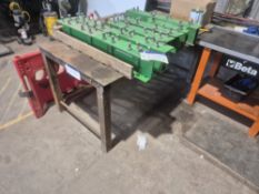 Steel Bench, approx. 1020mm x 2m (excluding contents) auction 23.7.25 Please read the following