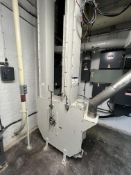 Steel Cased Two Leg Belt & Bucket Elevator, 230mm wide on leg section, approx. 17.4m centres high,