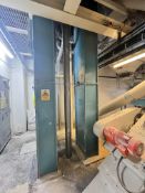 Steel Cased Two Leg Belt & Bucket Elevator, approx. 550mm wide on leg section, approx. 28m high,