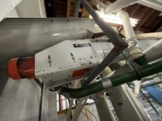Buhler approx. 200mm dia. Inclined Screw Conveyor, serial no. 10232722, approx. 8m long, with geared