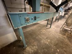 Chain Conveyor, approx. 250mm wide on casing, approx. 14m long, with geared electric motor and one