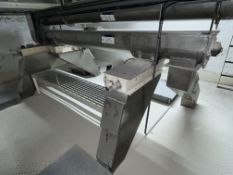 STAINLESS STEEL CASED SCREW CONVEYOR, approx. 250mm wide on casing, approx. 3.1m long, with direct