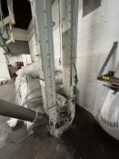 Steel Cased Two Leg Belt & Bucket Elevator, 180mm wide on leg, approx. 20m high, with geared