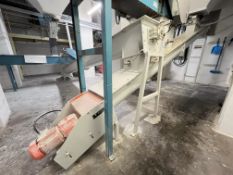 Buhler approx. 200mm dia. Inclined Screw Conveyor, serial no. 10232721, 7m long, with geared