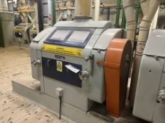 Buhler MDDB 800 x 250mm FOUR ROLLER FLOUR MILL, serial no. 10134646, with electric motor drive and
