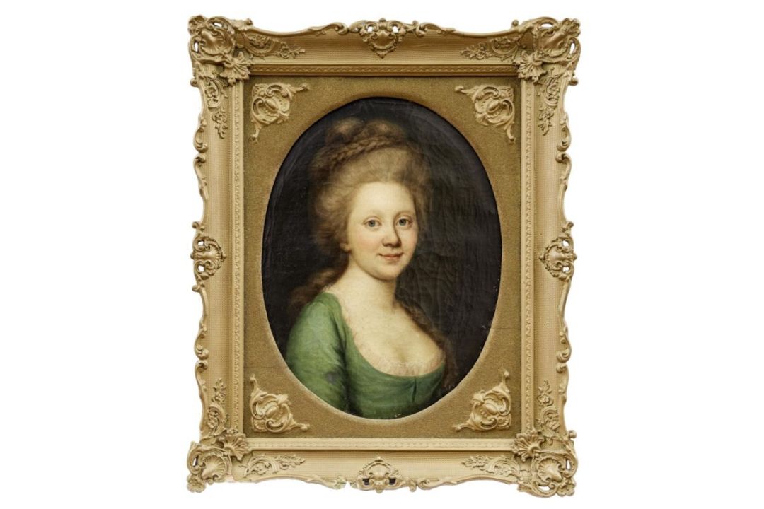 Tischbein, Friedrich - Umkreis des: Ovales Bildnis einer Dame