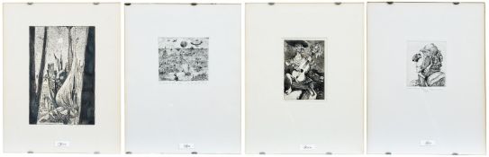 Rauh, Caspar Walter: Four etchings