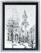 Rongstock, Hermann: Town square with church