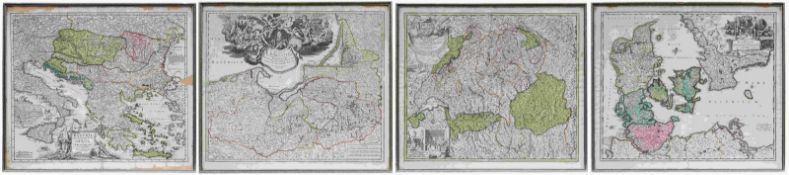 Homann, Johann Baptist: Four maps