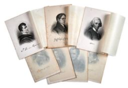 Acht Schriftstellerportraits, 19. Jh.