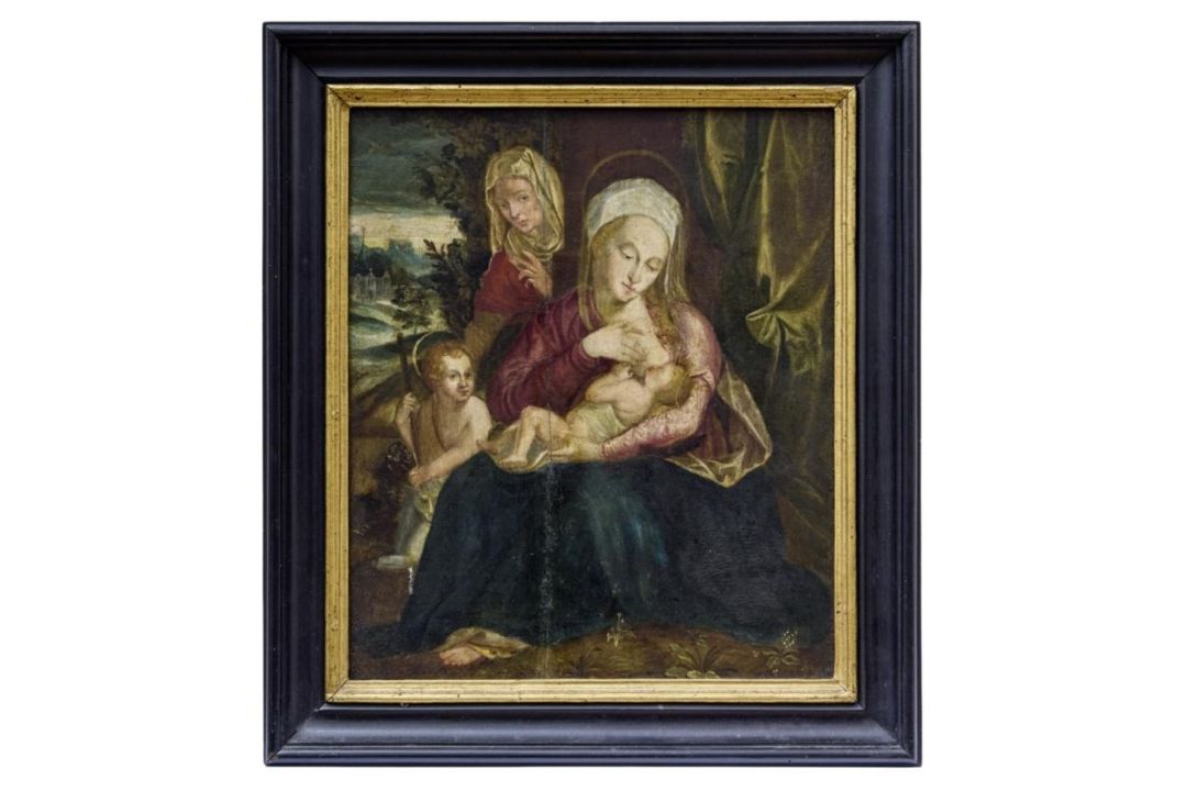 Maria und Elisabeth mit Jesus und Johannes, Deutscher Spätmanierist des 17. Jh. - Bild 1 aus 2