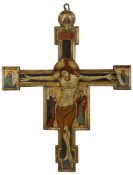 Late Gothic panelled cross with Christus patiens, Tuscany, end of the 14th / beginning of the 15th c