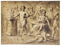 Mucius Scaevola in the Presence of Lars Porsenna. Italy, 17th century.