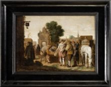 Market events, Haarlem Master of the 17th century.