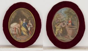 Two small biblical scenes, Italy, 18th century