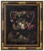 Verbruggen, Caspar Peeter the Younger - Circle of the: Fruit and flowers in a stone vase