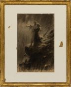 Couple standing on a rock, 19th century