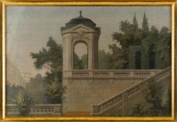 Pavilion in a Baroque castle garden, 19th century
