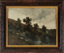 Menn, Barthélémy: Wäscherinnen am Teich