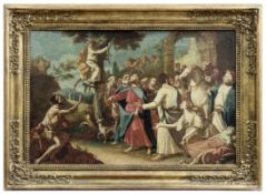 Jesus meets Zacchaeus, 18th century Venetian master