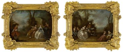 Lancret, Nicolas - School of: Pendants with Gallant Scenes