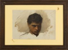 Head study of a young man, 19th century