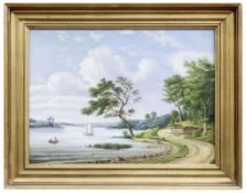 Idyllic coastal landscape, Denmark, 19th/20th cent.