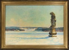 Bayerlein, Fritz: Winter landscape near Seehof Castle