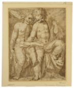 Alberti, Leon Battista (Attribution), Two cherubs reading