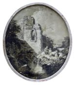 Landscape with ruin and shepherds, German school of the 18th century