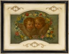Decorative painting with cherubs, 19th century