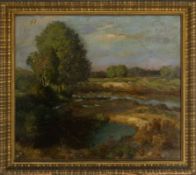 Orth, John William (Johann): Idyllic Pond Landscape in Summer