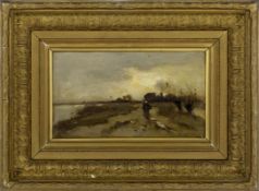 Weissenbruch, Johannes Hendrik: Farmer's Wife on a Path Along the Riverbank