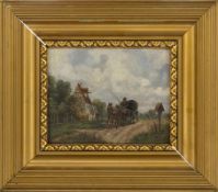 Köhler, R., Landscape with a two-horse carriage