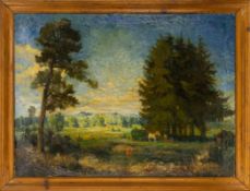 Orth, John William (Johann): Summer Landscape with Travellers Resting by a Pond