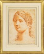 Study of a female head, 18th century