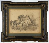 Andrée, A.: Two horses in a landscape