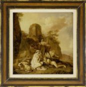 Dietrich, Christian Wilhelm Ernst, known as Dietricy, Landscape with grazing animals and nymphs