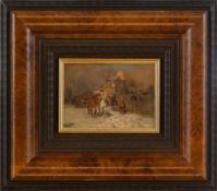 Velten, Wilhelm, Horse market at the gates of a city