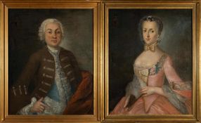 Portrait pendants of the Cardinal von Widdern couple, Mid of the 18th cent.