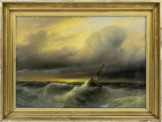 Gudin, Jean Antoine Theodore: Sailing ship on stormy sea