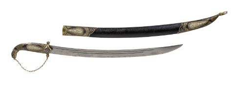 Small saber with ornamental fittings, Dagestan, 20th century