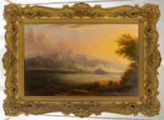 View of Florence, 19th century veduta painter.