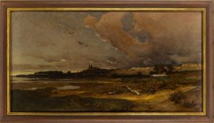Neubert, Louis (Ludwig): Landscape with view of a monastery church