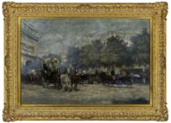 Wilson, Andrew (Attribution): Carriages on the Avenue des Champs Élysées