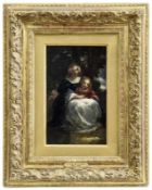 Diaz de la Peña, Narcisse-Virgile: Mother and child sitting in a landscape