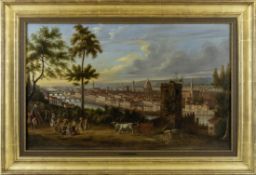 Carelli, Gabriel: View over the Arno towards Florence
