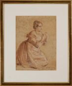 Riedel, August, Kneeling Italian woman